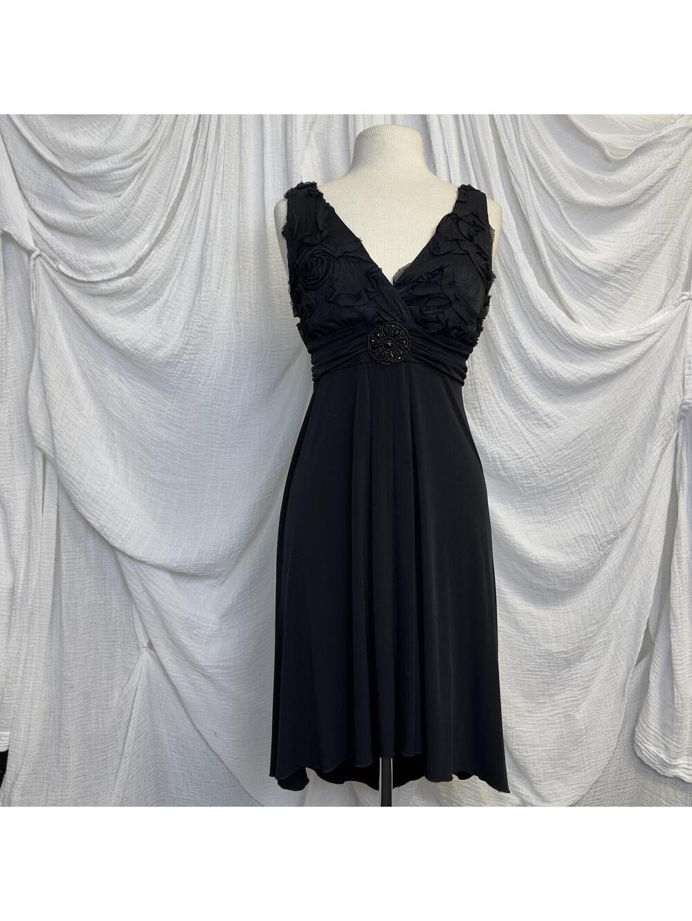 Y2k Whimsygoth Fairy Black Sleeveless Asymmetrical Midi Dress